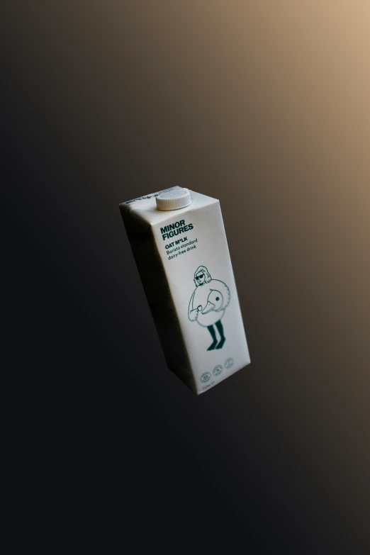 a milk carton with the top pulled away