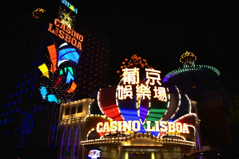 a neon night at las vegas el and casino