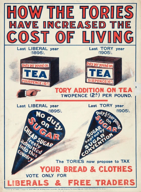 an advertit for tea with images on the front