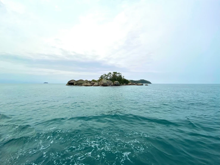 an island off the shore of an ocean