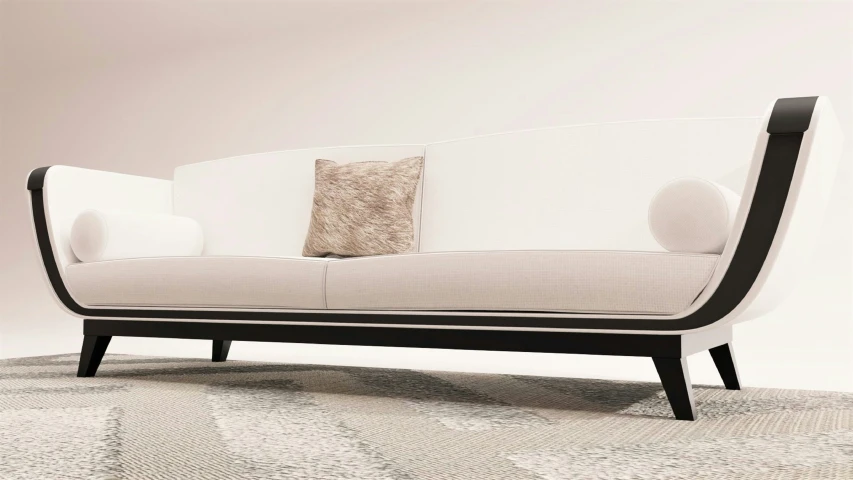 a modern living room sofa with some pillows