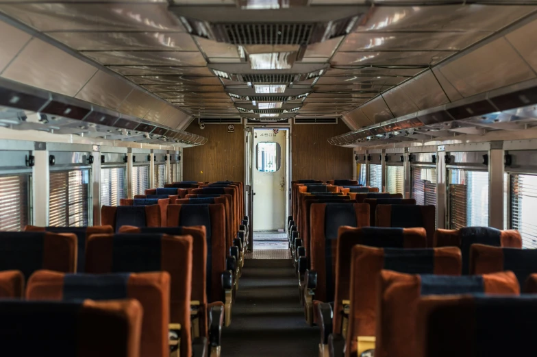 an interior po of the cabin on the train