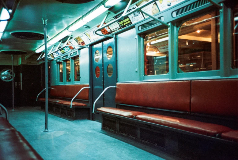 a train is shown with its red seat