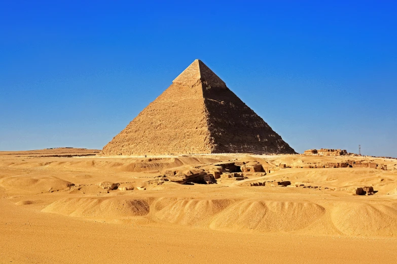 the pyramids are in a desert area