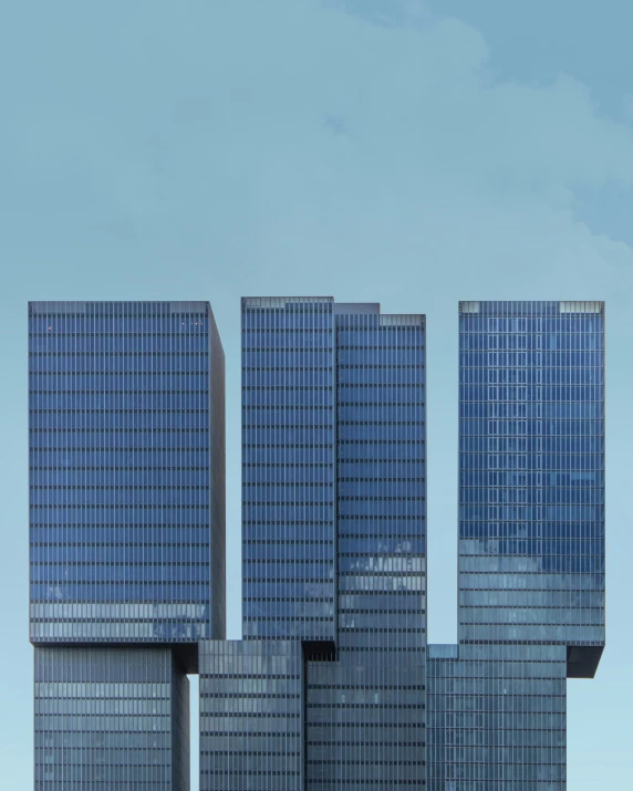 the three skyscrs are one smaller than the other