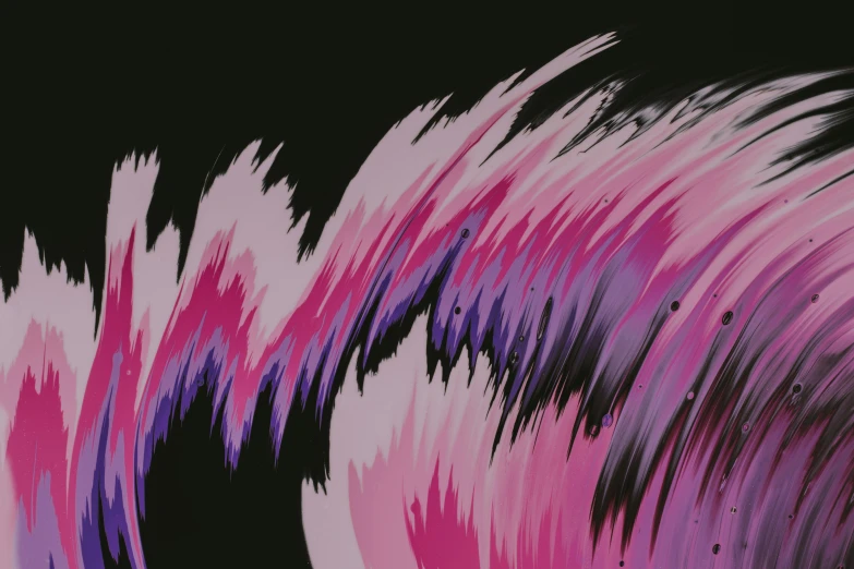 a large purple and pink swirl design on a black background
