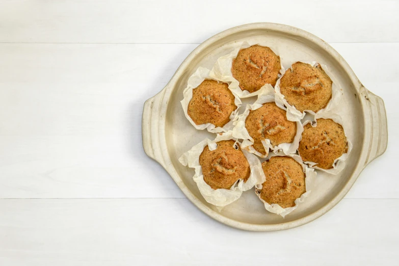 an overhead s of a plate of desserts