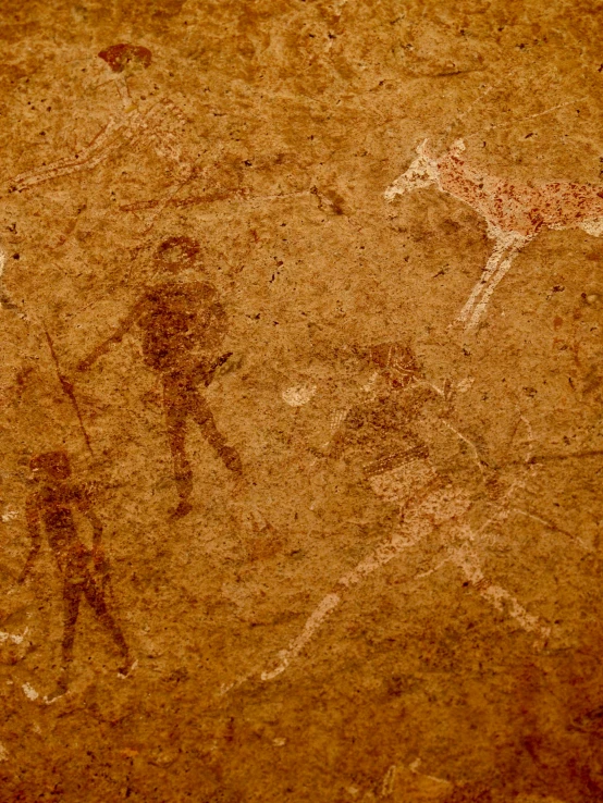 an ancient po of people and animals