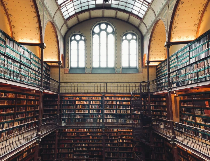 a large room filled with lots of books