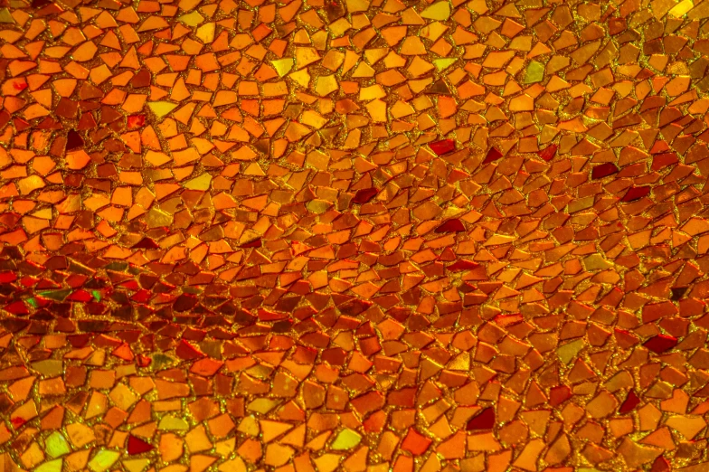 orange and yellow abstract mosaic pattern with different shades