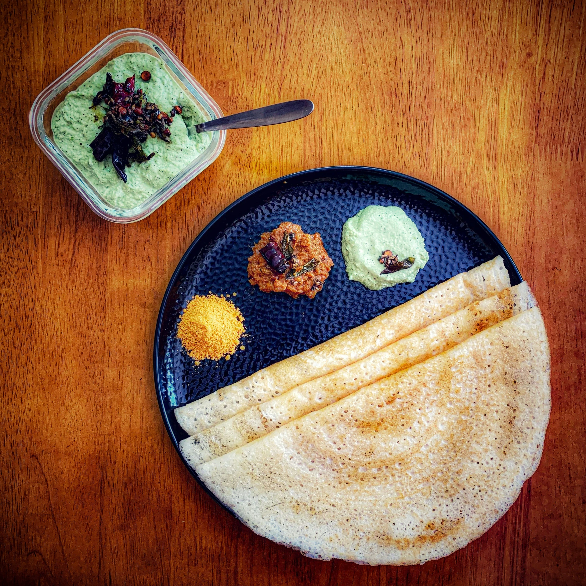 a plate with a bunch of food on it