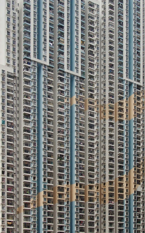 a large building is full of grey and blue metal sections