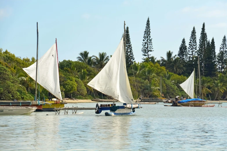 a view of the bay where sailboats can be seen