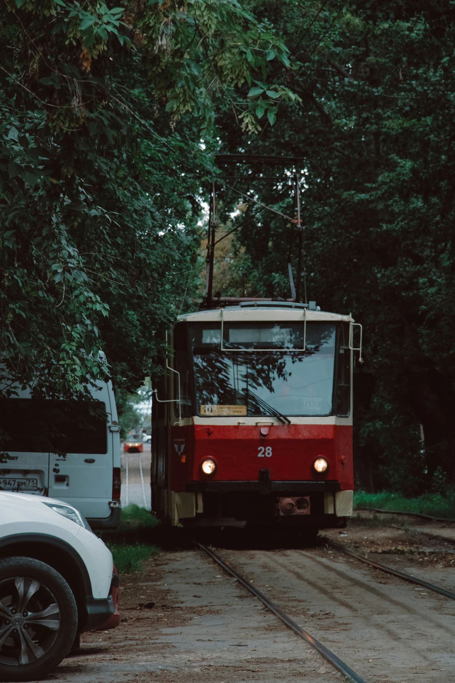 a car that is traveling down the road