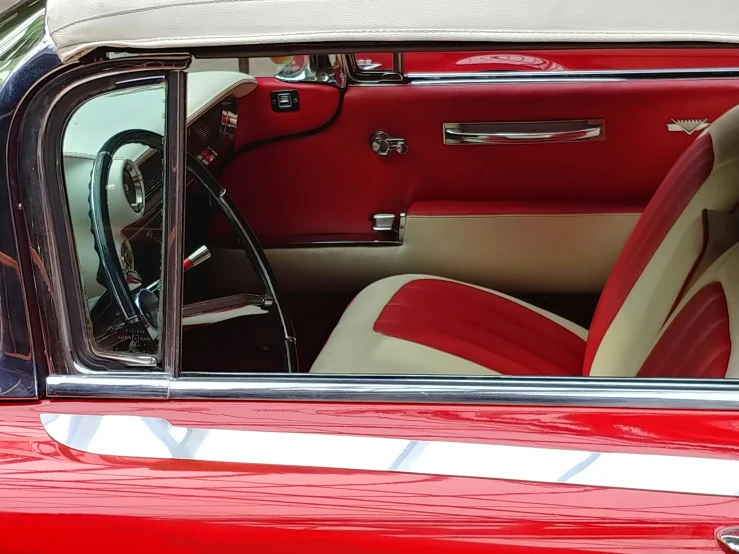 the interior of an old fashioned classic car