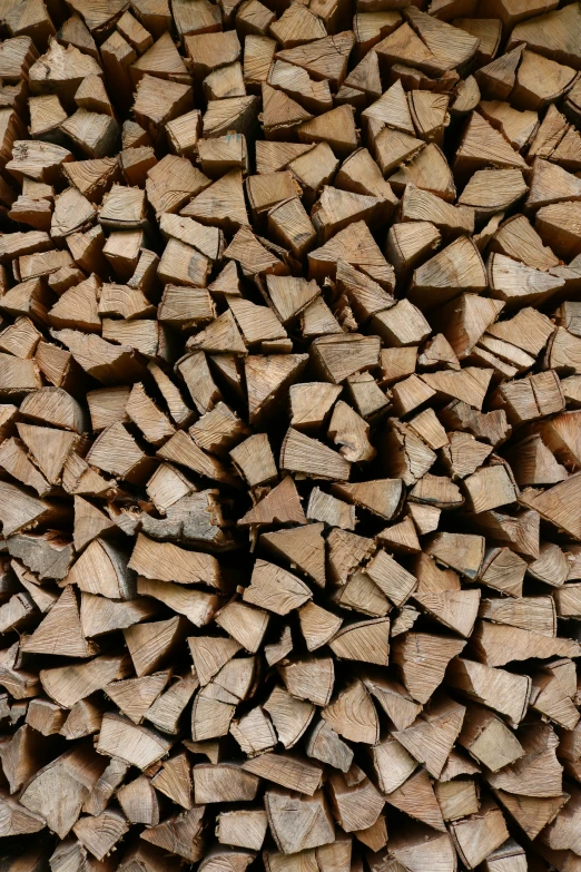 a pile of wood is piled high with wood