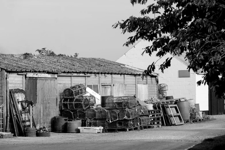 a picture of some stuff in front of a building