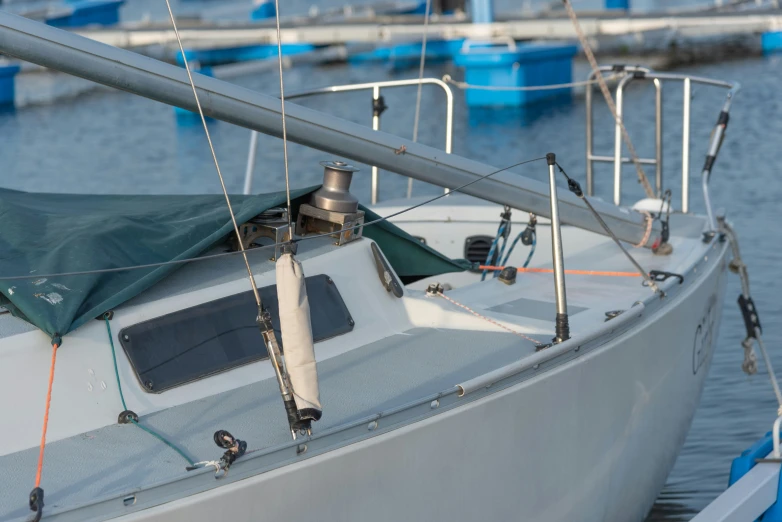 the view of the front end of a sailboat