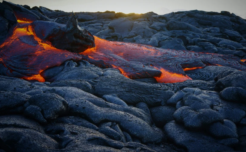 the lava of a lava tube is shown