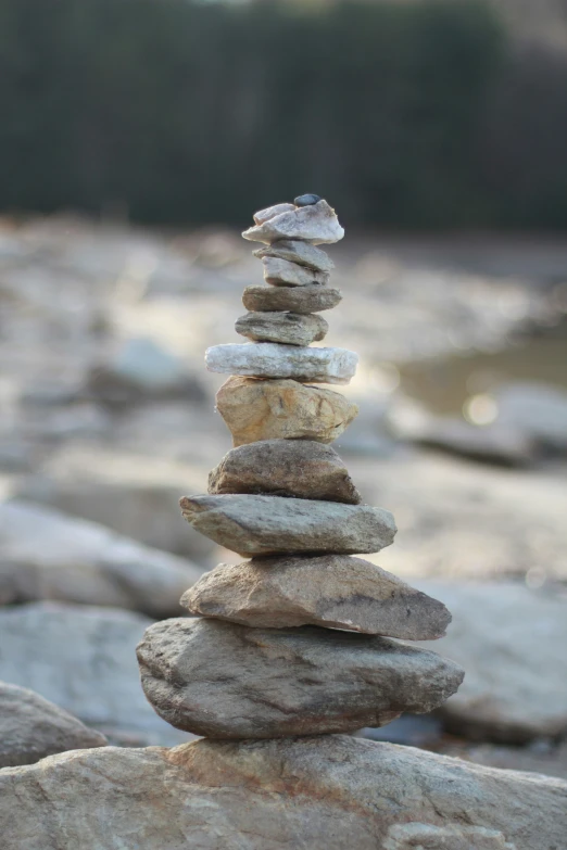 a small pile of rocks in a rocky area