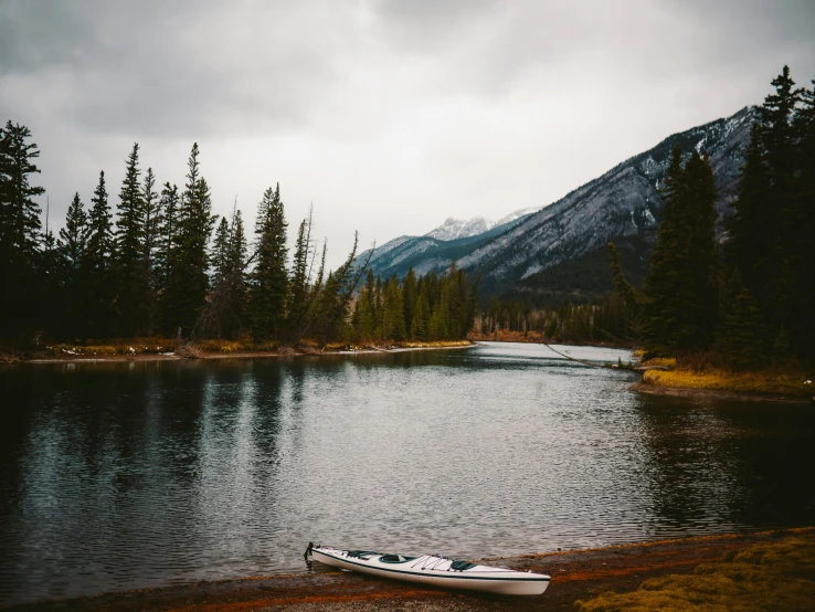 an empty boat in a large body of water