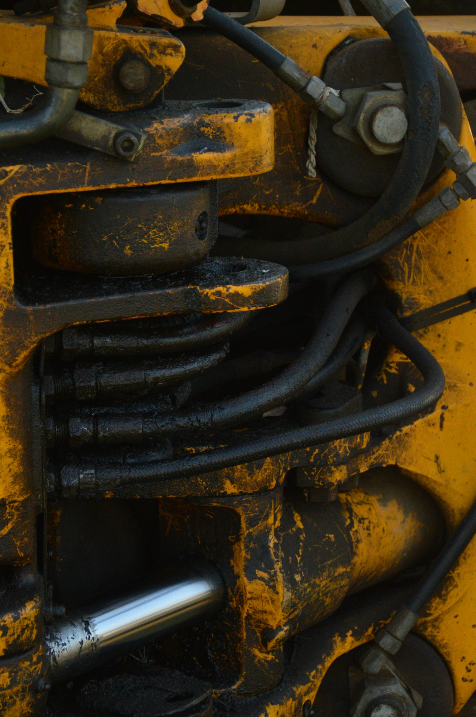 a view of the back end of a construction machine