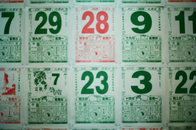 large numbers are displayed on the wall next to the money