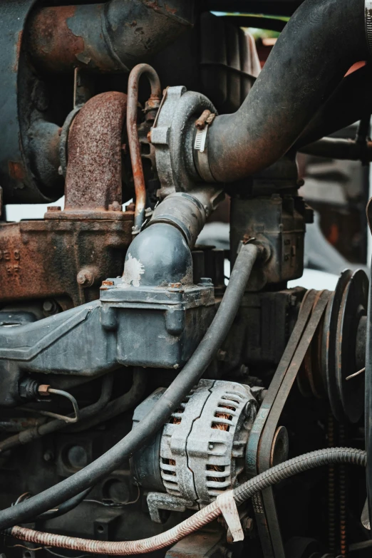 the inside of a engine and valve are shown