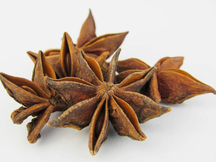 a closeup of anisette on a white background