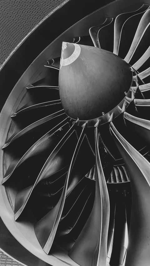 the propeller of a jet engine