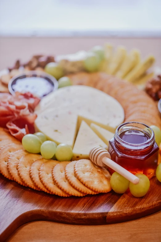 a tray full of snacks including ers and ers