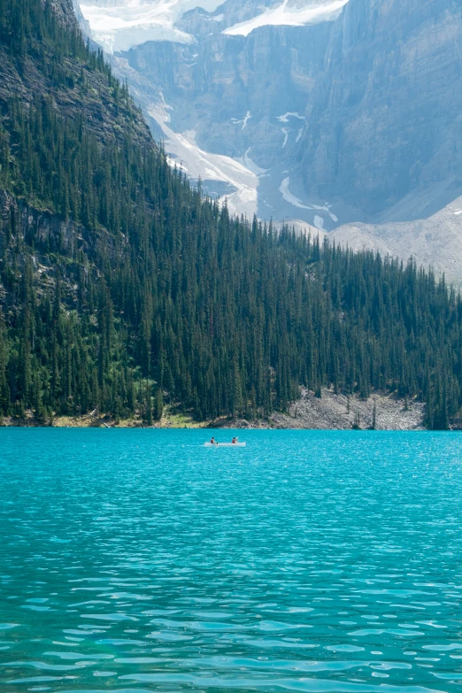 the water in a lake is crystal blue