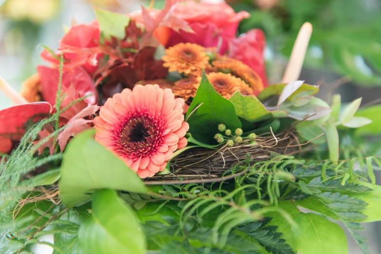 there is a bunch of colorful flowers on the table