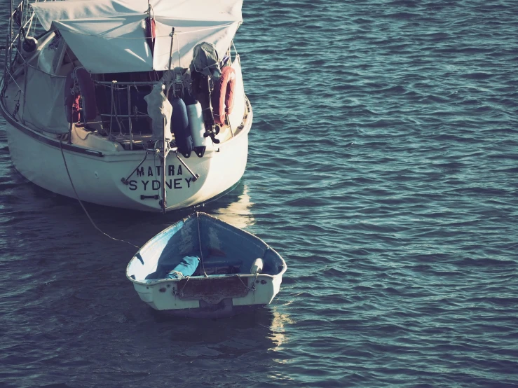 an image of a boat with clothes in the water