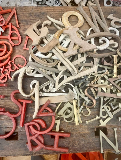 a bunch of letters that are sitting on a table
