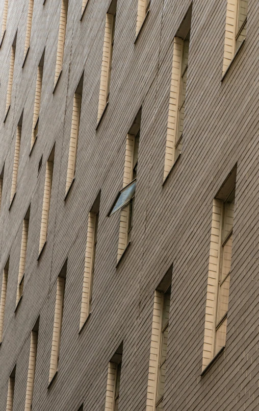 the building is covered in thin strips of gamutia