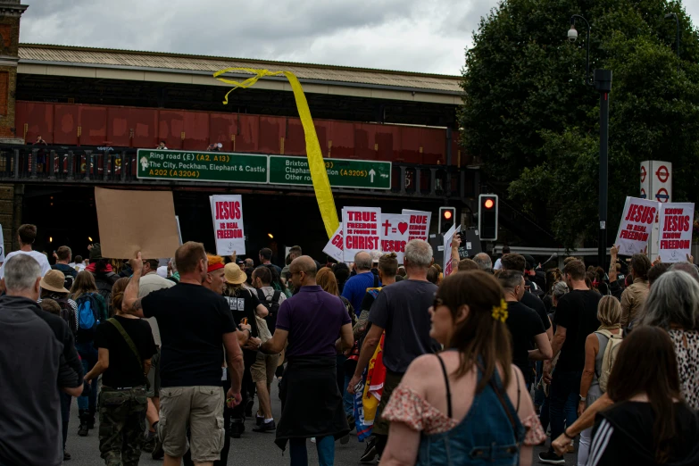 some people protesting against racism and violence