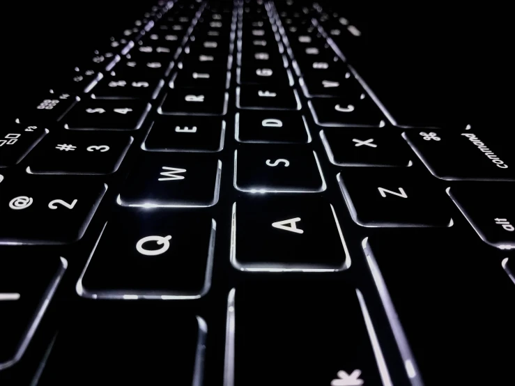 an image of black and white keys on the keyboard