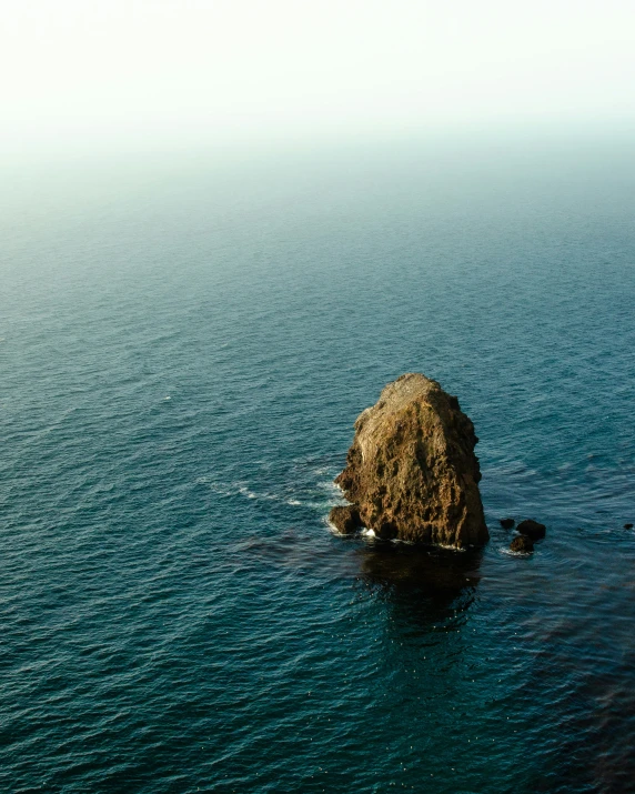 the rocks are very large in the ocean