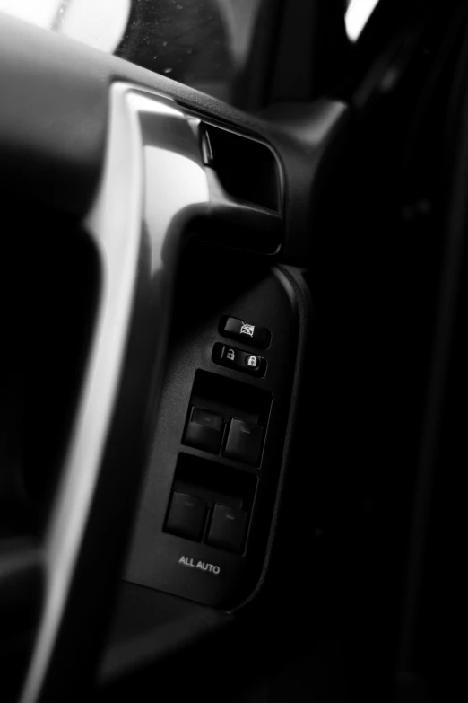 a car with the center console ons open