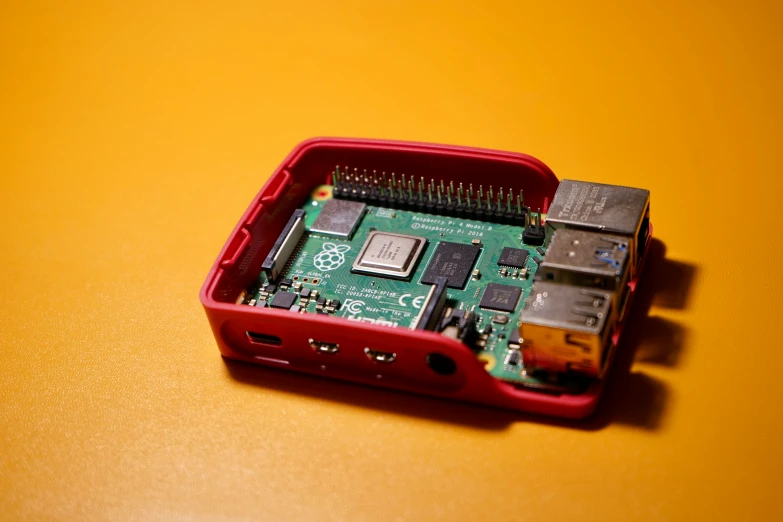 the raspberry has a smaller micro processor attached