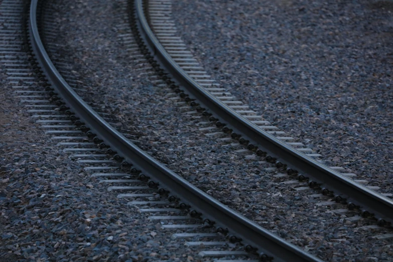 the railroad tracks are parallel to each other