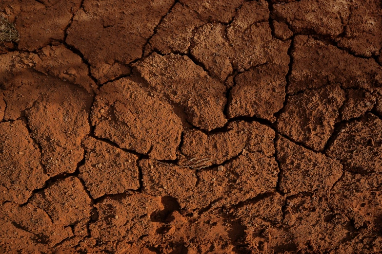 the texture of brown clay in earth