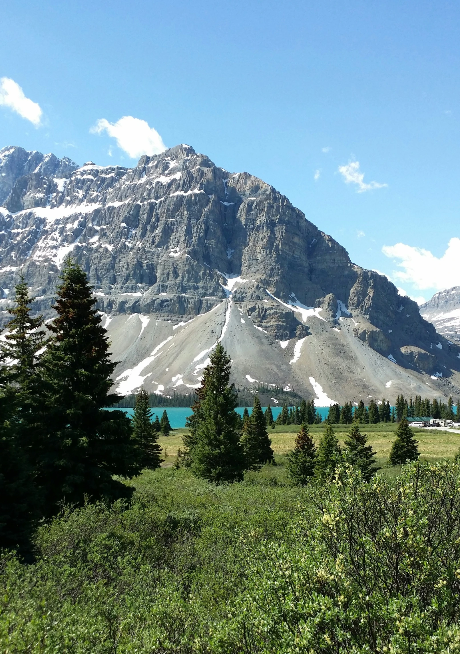 a landscape is shown with mountains in the background