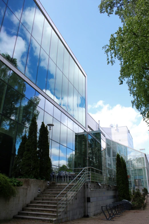 an image of the view outside a glass building