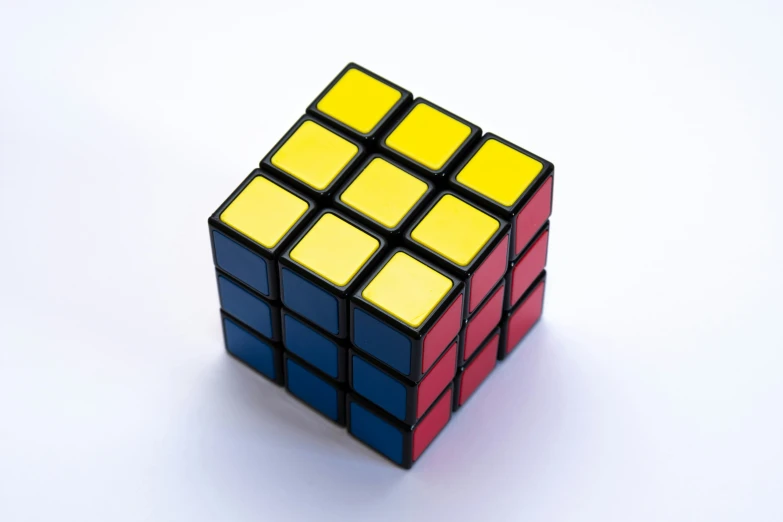 a rubik cube with different colors of different shapes