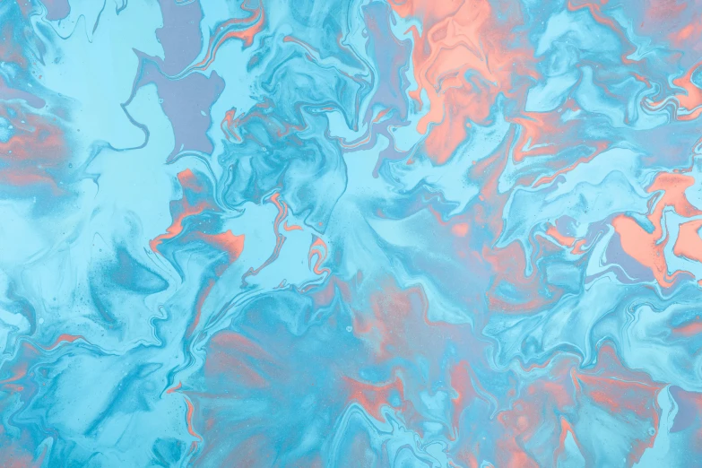 an abstract marble paper with blue red and orange colors