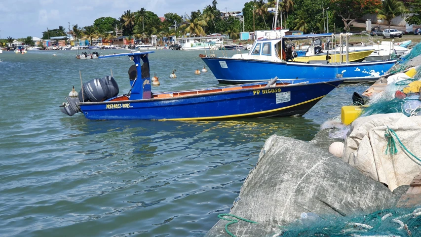 a few small boats that are in the water