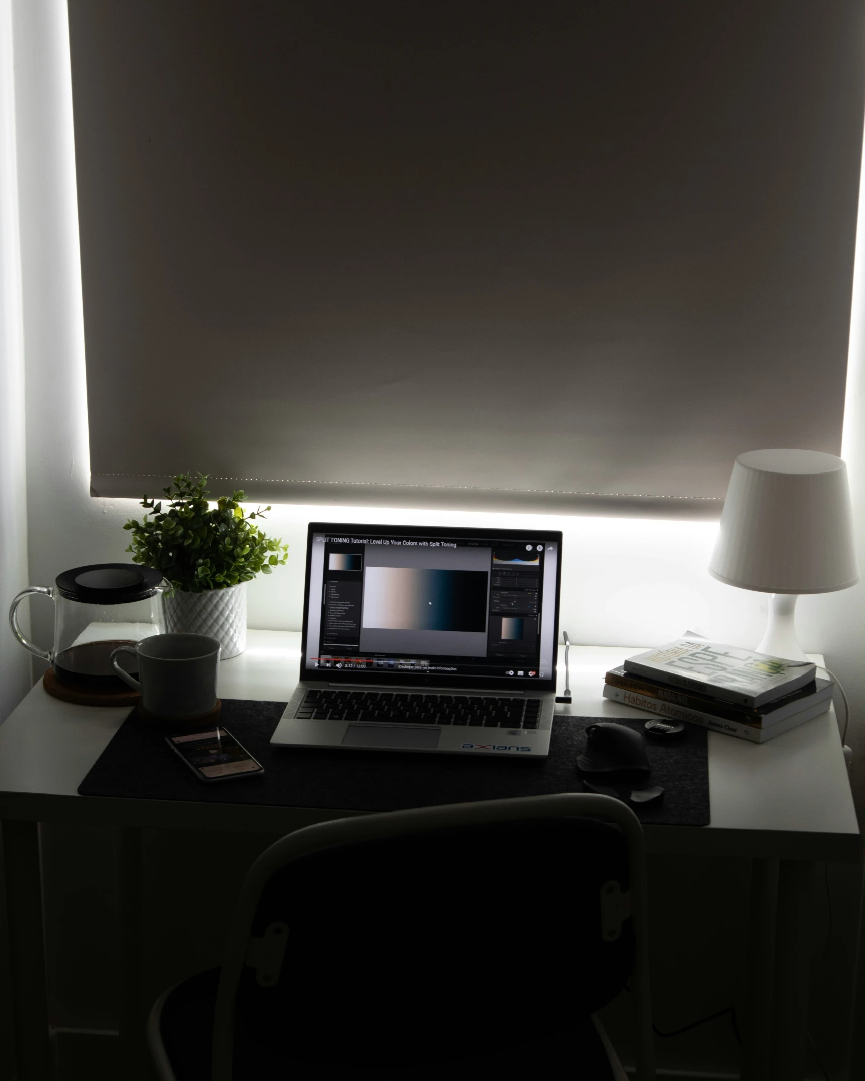 a laptop that is sitting on top of a desk