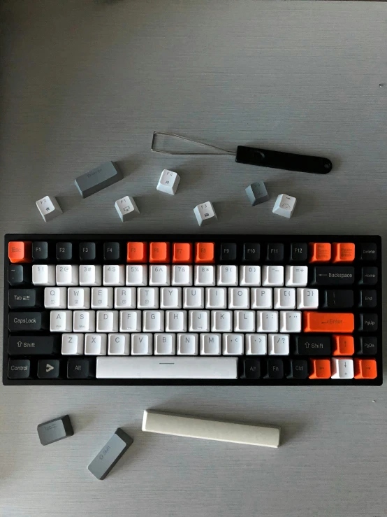 an image of a keyboard and keys that appear to be for the game